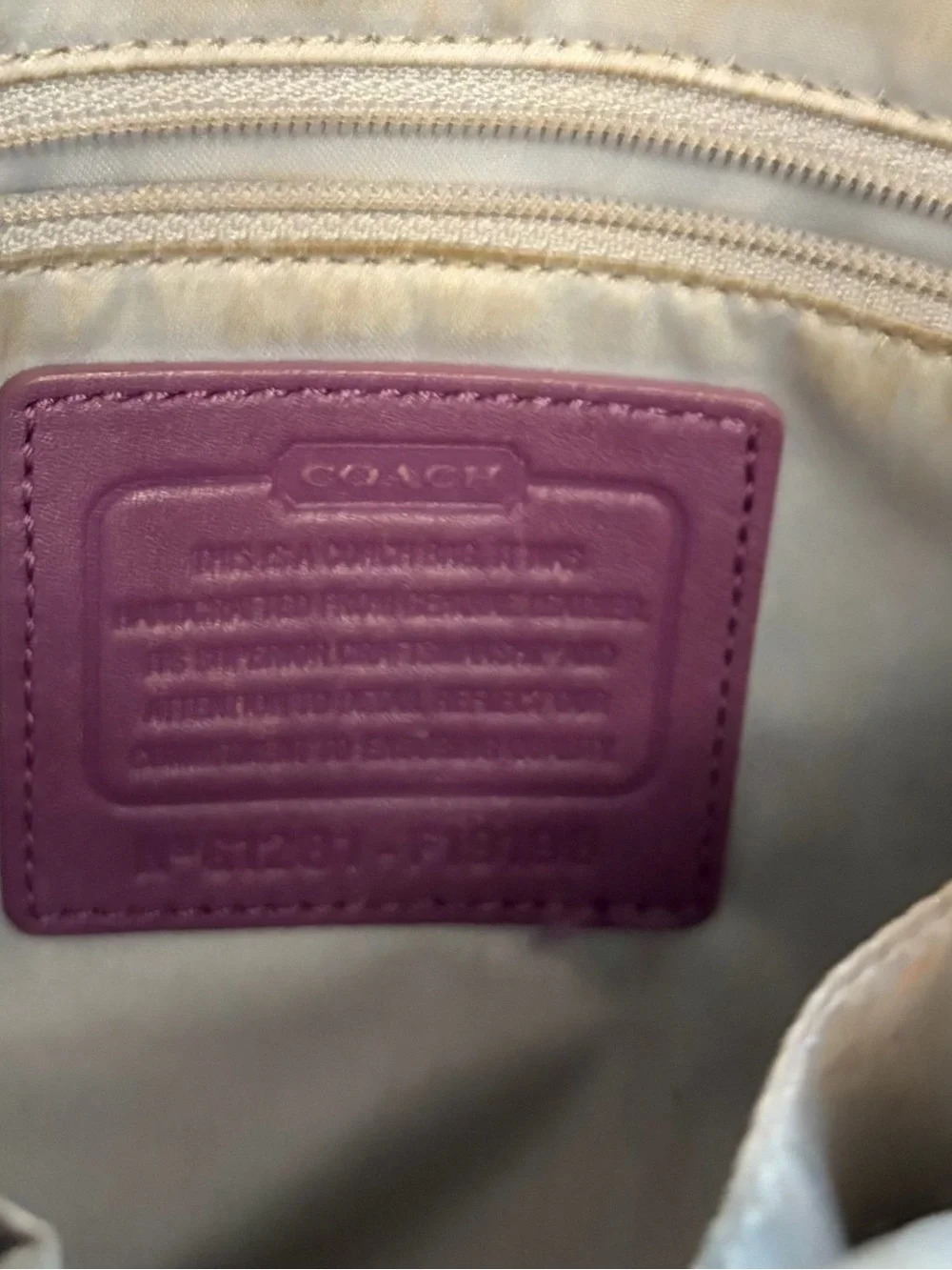Coach Patent Leather Tote in Plum